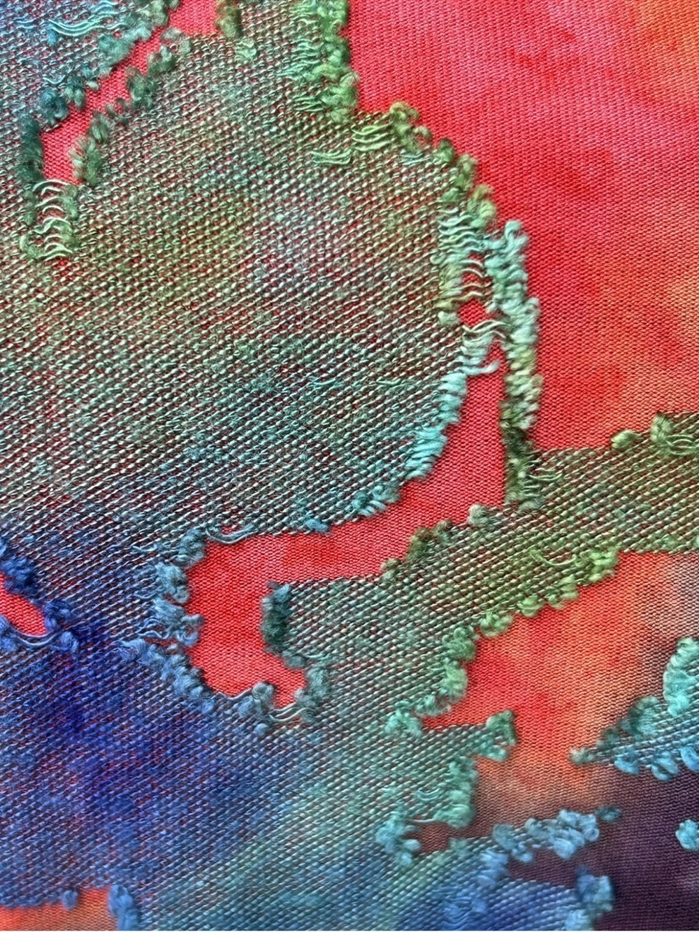 CALEAAS Top Size L Multicolor Abstract Textured Print Excellent Condition - Picture 4 of 8